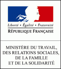 logo du mintère du trvails, des relations sociales, de la famille et de la solidarité